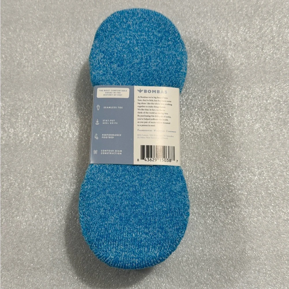 4 Ct Lot Bombas Socks Medium Blue Medium New No Show